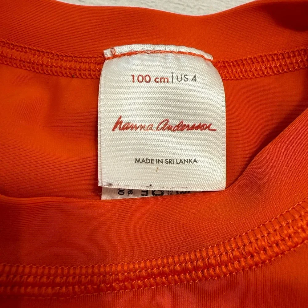 Hanna Andersson kids‎ short sleeve rash guard 100/4 orange